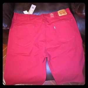 Red Levis 569 shorts